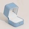 Elegant Sky Blue Ring Box Leather Engagement Ring Box Jewelry Gift Box for Wedding Proposal Velvet Interior Ring Case